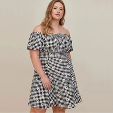 Одежда Больших размеров off shoulderr skater