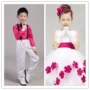 Trẻ em của Điệp Khúc Hiệu Suất Trang Phục Múa Tiểu Học Công Chúa Công Chúa Váy Hiển Thị Hoa Cô Gái Máy Chủ của Nam Giới và Phụ Nữ Dresses set vest gile bé trai hàng cao cấp