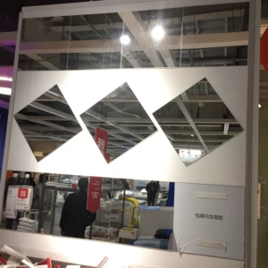 Зеркало IKEA Brulon, зеркало для макияжа, туалетное зеркало с двусторонней лентой, зеркало без свинца, 4 предмета, 30х30 см, зеркало для общежития