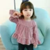 Bé áo sơ mi nữ 1-3 tuổi dài tay áo bé Hàn Quốc phiên bản của Công Chúa 0 cô gái áo sơ mi 5 mùa xuân và mùa thu 2018 new 2 thời trang 4 Áo sơ mi