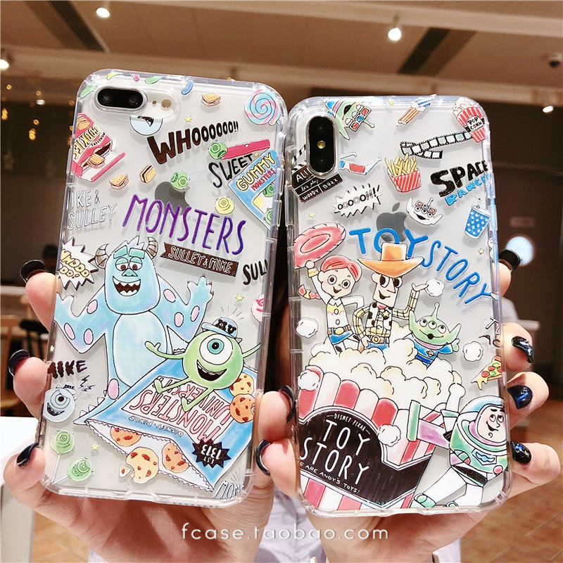 怪兽玩具总动员苹果7\/8plus透明软壳iphoneXs