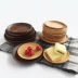 Phong cách nhật bản khay gỗ cá tính gỗ rắn khay vòng hình chữ nhật loạt các khay trà tấm món tráng miệng món ăn bằng gỗ đĩa trái cây