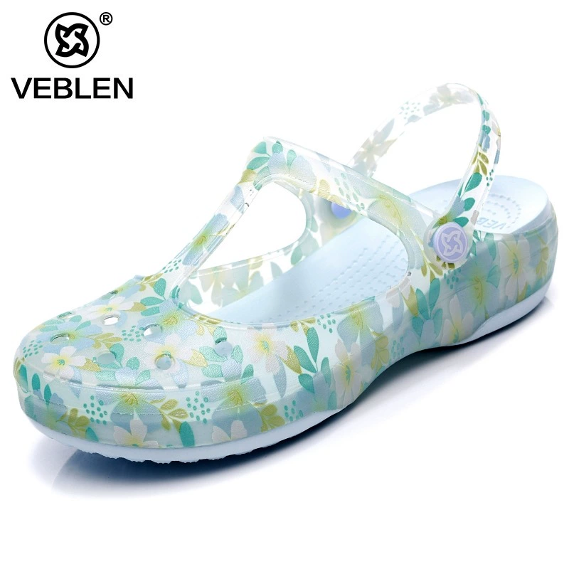 Veblen chính hãng giày lỗ của phụ nữ thời trang mùa hè thoáng khí dép của phụ nữ không trơn trượt đáy dày phụ nữ mang thai giày y tá 