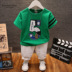Mùa hè 2019 bé trai tay ngắn áo thun đỏ cotton đáy áo trẻ em nửa tay lớn phiên bản Hàn Quốc quần áo trẻ em thủy triều t - Áo thun áo thun trẻ em dài tay Áo thun