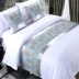 Khách sạn khách sạn bộ đồ giường vải cao cấp khách sạn giường màu rắn khăn khách sạn giường cờ giường đuôi pad bảng cờ trải giường mẫu ga phủ giường Trải giường