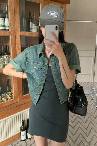 Ретро рубашка, куртка для отдыха, короткий рукав, свободный крой