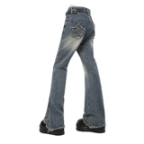 Мегафон, осенние джинсы, дизайнерские штаны, большой размер, высокая талия, тренд сезона, свободный прямой крой