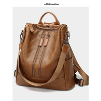 Рюкзак, универсальная модная кожаная сумка через плечо для путешествий, из натуральной кожи, коллекция 2021, в корейском стиле