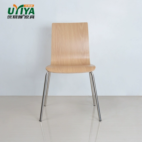 Youyiya Fireproof деревянный стул из нержавеющей стали быстрый сталь сталь стул фаст -фуд стул столовой закуски для закуски для столовой стек стул отель отель отель переговорной стул