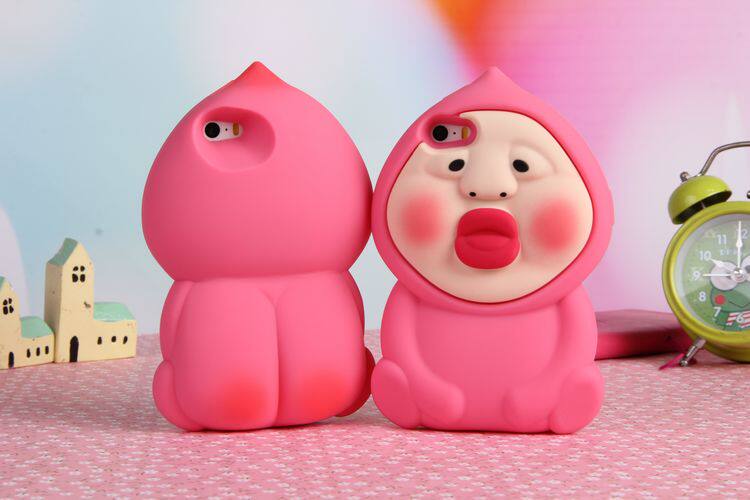 iphone6plus农场精灵屁桃君手机壳苹果5s屁桃君硅胶套手机保护套