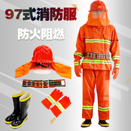 Bộ quần áo chữa cháy quần áo chống cháy 97 loại quần áo chữa cháy năm mảnh thu nhỏ trạm cứu hỏa quần áo bảo hộ chữa cháy miễn phí vận chuyển áo lao động có quạt