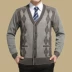 Áo nịt len ​​dành cho người trung niên Áo len cổ chữ V Áo len dệt kim Cardigan