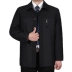 Áo khoác nam trung niên mùa xuân và mùa thu cộng với phân bón XL áo khoác lỏng nút áo khoác dày mùa thu và mùa đông