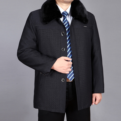 Trung niên và cũ bông quần áo nam mùa đông dày áo của nam giới cơ thể đặc biệt cộng với phân bón XL nam quần áo ông già cotton coat cha áo jean nam Bông