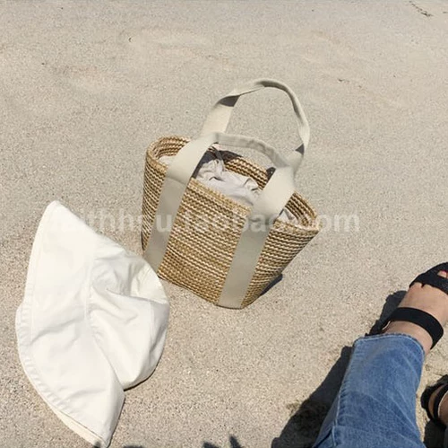 Летняя соломенная пляжная сумка, 2020, в корейском стиле
