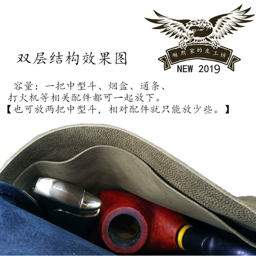 Портативный вместительный и большой портсигар ручной работы, барсетка, сумка для хранения, из натуральной кожи