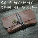 Портативная барсетка ручной работы, вместительный и большой портсигар, сумка для хранения, из натуральной кожи