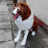 Имитация овчарки, большая модель животного с имитацией меха, украшения для собак, реквизит для кино и телевидения, украшения для фотографий, ремесла