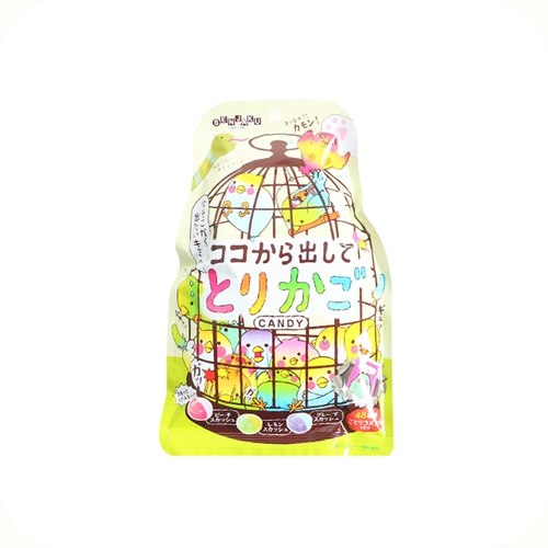 [现货日本进口零食 扇雀饴鸟笼汽水味什锦糖3种水果苏打果汁硬糖果]
