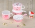 Bộ đồ ăn trẻ em Hello Kitty melamine bát đặt bộ phim hoạt hình dễ thương ngăn nước cốc muỗng thả - Đồ ăn tối Đồ ăn tối