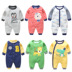 Baby cộng nhung jumpsuit nhung ấm áp nam nữ mùa thu đông 0-6 tháng cotton 3 dày ấm áp quần áo ấm romper body suit cho be so sinh Áo liền quần