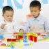 Đồ chơi trẻ em bằng gỗ bóng kỹ thuật số toán học mầm non toán học domino khối gỗ - Khối xây dựng đồ chơi thông minh Khối xây dựng