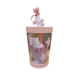 Miniso Nutcho Sanrio Yulu Gui собака красочная чашка мелати симпатичная портативная соломенная чашка на открытом воздухе