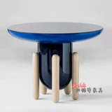 Цветный кофейный столик Стеклянный волокно Укрепление с маленькой квартирой северная космическая космос летающая тарелка маленькая край