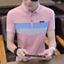Mùa hè cotton ngắn tay t-shirt thanh niên ve áo nhỏ POLO áo sơ mi kinh doanh người đàn ông giản dị của hoa khâu T-Shirt triều Polo