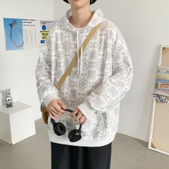 Autumn national style national style sweater men's hooded Korean version trend loose autumn top fashion brand sports couple coat