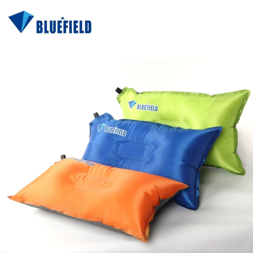 Синяя автоматическая портативная комфортная подушка в обеденный перерыв для путешествий для кемпинга