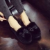 Giày vải Bắc Kinh nữ 2018 mới đế phẳng đế bằng cotton nữ đế thấp giúp giày thông thường chống trượt hai giày cotton đế bằng giày converse nữ Giày cắt thấp