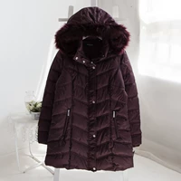 Зимний модный длинный пуховик, куртка, 130-150см, большой размер, средней длины, оверсайз