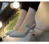 Dép Baotou 2018 từ mới khóa nhỏ mới cao gót nữ mùa hè đẹp với giày cao gót mèo hoang dã giày cưới pha lê Sandal