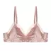 Châu âu và Hoa Kỳ lãng mạn ren side silk satin siêu mỏng không có vòng thép không sponge bikini thoải mái áo ngực Bikini