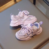 2023 летняя популярная детская спортивная обувь, дышащая обувь с одинарной сеткой для маленьких девочек, классическая однотонная повседневная обувь для мальчиков