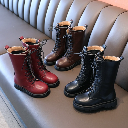 Martens, детские осенние сетчатые универсальные высокие сапоги в английском стиле, 2020 года, тренд сезона, популярно в интернете, в британском стиле