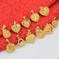Цепочка до ключиц в форме сердца, золотая подвеска, золотое ювелирное украшение в виде сердечка, золото 24 карат