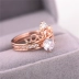 Net đỏ rung đôi vương miện kim cương có thể tháo rời vòng nữ tình yêu vòng đeo tay vòng đeo tay hai trong một chuỗi bộ Nhẫn