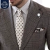 Mashdo Suit Sun Flower Knight Cufflinks Badge Blue Men Platinum Mạ Nam Trâm Phụ kiện thời trang Quà tặng - Trâm cài