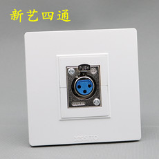 Аудио разъем 86型母卡侬话筒插座面板音频 三芯欧姆头公卡农数字话筒平衡插座