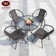 Bàn ngoài trời và ghế ô ban công vườn sắt rèn cà phê giải trí đồ nội thất ghế wicker ba hoặc năm bộ của sự kết hợp bàn ngoài trời và ghế