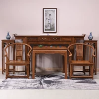 Bàn ghế gỗ gụ, cánh gà gỗ Zhongtang, bộ sáu mảnh, bộ bốn mảnh, kiểu cổ Trung Quốc, gỗ nguyên khối, tám bàn cổ tích, để bàn - Bàn / Bàn bàn gỗ nguyên khối