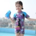 Trẻ em của đồ bơi cô gái chàng trai dính liền cô gái dễ thương ngắn tay áo thể thao mặt trời bộ đào tạo chuyên nghiệp đồ bơi cho bé gái 14 tuổi Bộ đồ bơi của Kid