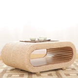 Кофейные таблицы с сорняками ротана, плавучий окно стол японского стиля сплошной древесины Татами Комбинированное столик чай