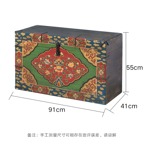 Ретро окрашенная коробка, классическое украшение, мебель, китайский стиль, ручная роспись
