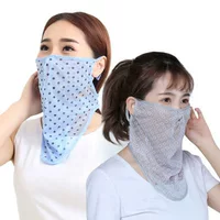 Дышащая шелковая вуаль, тонкая медицинская маска, солнцезащитный крем, защита от солнца, УФ-защита, с защитой шеи