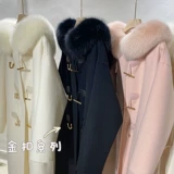 Зимнее двусторонное шерстяное шерстяное пальто с капюшоном, кашемировая куртка, в западном стиле