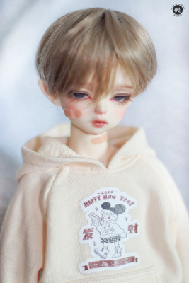 taobao agent Lazy baby BJD wig 6 4 3 points Uncle SD doll boy daughter baby daily versatile short hair juvenile gray brown