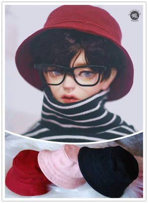 taobao agent Lazy baby BJD hat every day, wild leisure 3 points, 4 points, fisherman hat black pink accessories Korean style fashion hat